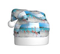 HKHLHLH Cappello natalizio con fenicottero rosa sulla spiaggia, ideale per Capodanno, cerimonie annuali, raduni festivi, accessori per feste