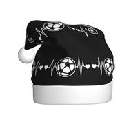 HKHLHLH Cappello natalizio con scritta "I Love Soccer Print", ideale per Capodanno, cerimonie annuali, incontri festivi, accessori per feste