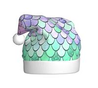 HKHLHLH Cappello natalizio con stampa a squame di sirena, ideale per Capodanno, cerimonie annuali, riunioni festive, accessori per feste