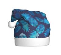 HKHLHLH Cappello natalizio con stampa ananas blu, ideale per Capodanno, cerimonie annuali, raduni festivi, accessori per feste