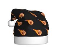 HKHLHLH Cappello natalizio con stampa di basket on fire ideale per Capodanno, cerimonie annuali, raduni festivi, accessori per feste