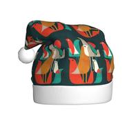 HKHLHLH Cappello natalizio con stampa di un gregge di uccelli, ideale per Capodanno, cerimonie annuali, riunioni festive, accessori per feste
