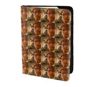 HKHLHLH Carino Baby Fox Stampa 5.5 Pollice Passaporto Titolare Caso con Documento Carta di Credito Organizzatore per Viaggi, Nero , Taglia unica