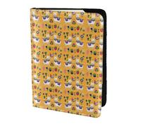 HKHLHLH Cartone animato Alpaca Cute Animal Stampa 5.5 Pollice Porta Passaporto Caso con Documento Carta di Credito Organizer per Viaggi, Nero , Taglia unica