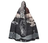 HKHLHLH Cat Pictures, mantello lungo unisex con cappuccio, per Halloween, costume con cappuccio, per travestimento in maschera