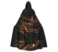 HKHLHLH Cigar & Whisky Mantello con cappuccio unisex lungo mantello per Halloween mantello costumi mantello con cappuccio mantello in maschera vestire