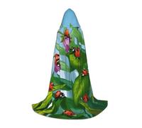 HKHLHLH Coccinella strega vampiro mago costume mantello con cappuccio per adolescenti ballo in maschera Halloween festa cosplay