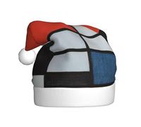 HKHLHLH Composizione in rosso, giallo, blu e nero stampa cappello di Natale ideale per Capodanno, cerimonie annuali, raduni festivi, accessori per feste