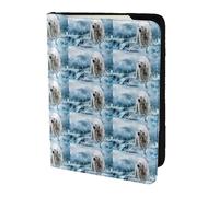 HKHLHLH Cool Animal White Polar Bear Stampa 5.5 Pollice Porta Passaporto Custodia con Documenti Organizzatore Carta di Credito per Viaggio, Nero , Taglia unica