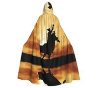 HKHLHLH Cool Bull Riding Mantello con cappuccio unisex lungo mantello per Halloween mantello costumi mantello con cappuccio mantello in maschera vestire