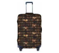 HKHLHLH Copertura elastica per valigie con stampa di biblioteca misteriosa, con cerniere laterali invisibili per proteggere i bagagli dai graffi della polvere, bianco, XL