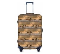 HKHLHLH Copertura elastica per valigie con stampa di molti zombi con cerniere laterali invisibili per proteggere i bagagli dai graffi della polvere, bianco, L