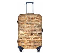 HKHLHLH Copertura elastica per valigie con stampa su sfondo di mattoni industriali con cerniere invisibili laterali per proteggere i bagagli dai graffi della polvere, bianco, XL