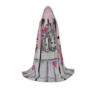 HKHLHLH Costume da strega da asino e fiore, mantello con cappuccio per adolescenti, ballo in maschera, feste di Halloween, cosplay