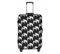 HKHLHLH Cute Goat Baby con stampa madre elastica valigia copertura con stampa laterale cerniere invisibili protegge i bagagli da polvere graffi, bianco, L