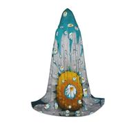 HKHLHLH Daisy Flowers Witch Vampire Wizard Costume Capo con cappuccio per adolescenti ballo in maschera Halloween Party Cosplay