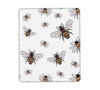 HKHLHLH Divertente tappetino per mouse con api con bordo cucito, tappetino per mouse per computer con base in gomma antiscivolo, tappetini per mouse per laptop