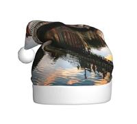 HKHLHLH Dublino Irlanda Ha Penny Bridge Fiume Stampa Cappello di Natale Grande per Capodanno Cerimonie Annuali Incontri Festivi Accessori