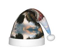 HKHLHLH Dublino Irlanda Ha Penny Bridge River Singing Santa Hat, Cappello di Natale per spettacoli teatrali ed eventi scolastici, cappello di compleanno cappello di Natale