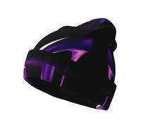 HKHLHLH Elegante viola tacchi alti con rossetto cappello lavorato a maglia moda Beanie Slouchy cappello lavorato a maglia morbido cappello a teschio per uomo donna caldo unisex a righe berretto