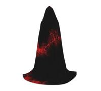 HKHLHLH Explosion Burst Red Black Witch Vampire Wizard Costume Capo con cappuccio per adolescenti ballo in maschera Halloween Party Cosplay