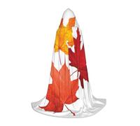HKHLHLH Fall Leaf Witch Vampire Wizard Costume Mantello con cappuccio per adolescenti ballo in maschera Halloween Party Cosplay