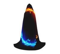 HKHLHLH Fire and Ice Dragons Witch Vampire Wizard Costume Capo con cappuccio per adolescenti ballo in maschera Halloween Party Cosplay