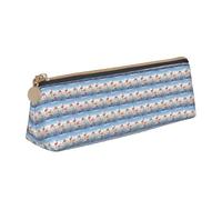 HKHLHLH Flock of Pink Flamingos On The Beach Printing Pupil Custodia in pelle con cerniera portapenne pratico astuccio per bambini per scuola ufficio, bianco, Taglia unica, Astuccio per trucchi