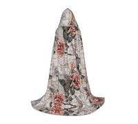 HKHLHLH Flower Paris Torre Eiffel Strega Vampiro Mago Costume Capo con Cappuccio per Adolescenti Masquerade Ball Halloween Party Cosplay