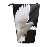 HKHLHLH Flying Dove - Astuccio portapenne telescopico con supporto verticale, per cosmetici, per ragazze, ragazzi e studenti, Nero , Taglia unica, Organizer per borse