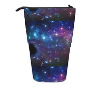 HKHLHLH Galaxy - Astuccio portapenne telescopico con supporto verticale, per cosmetici, per ragazze, ragazzi e studenti, Nero , Taglia unica, Organizer per borse