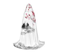 HKHLHLH Giapponese Monte Rosso Sole Strega Vampiro Mago Costume Mantello Con Cappuccio Per Adolescenti Masquerade Ball Halloween Party Cosplay