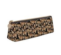 HKHLHLH Golden Retrievers Custodia in pelle con stampa di pupilla con cerniera portapenne pratico astuccio per bambini per scuola ufficio, bianco, Taglia unica, Astuccio per trucchi