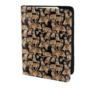 HKHLHLH Golden Retrievers Stampa 5.5 Pollice Porta Passaporto Custodia con Documento Carta di Credito Organizer per Viaggi, Nero , Taglia unica