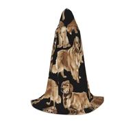 HKHLHLH Golden Retrievers Witch Vampire Wizard Costume Capo con cappuccio per adolescenti ballo in maschera Halloween Party Cosplay
