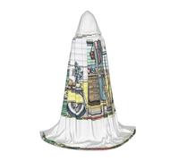 HKHLHLH Happy Campers Witch Vampire Wizard Costume con cappuccio Mantello per adolescenti Masquerade Ball Halloween Party Cosplay