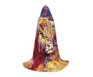 HKHLHLH Highland Cow Witch Vampire Wizard Costume Capo con cappuccio per adolescenti ballo in maschera Halloween Party Cosplay