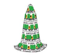 HKHLHLH I Love Garbage Trucks Witch Vampire Wizard Costume Capo con cappuccio per adolescenti ballo in maschera Halloween Party Cosplay