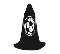 HKHLHLH I Love Soccer Witch Vampire Wizard Costume Capo con cappuccio per adolescenti ballo in maschera Halloween Party Cosplay