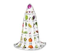 HKHLHLH Introduzione Di Varie Verdure Strega Vampiro Mago Costume Con Cappuccio Mantello Per Adolescenti Ballo In Maschera Festa Di Halloween Cosplay