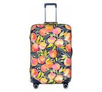 HKHLHLH La copertura elastica variopinta della valigia di stampa della pesca con le cerniere invisibili laterali della stampa protegge i bagagli dai graffi della polvere, bianco, M