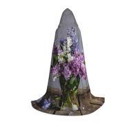 HKHLHLH Lilla Fiori Strega Vampiro Mago Costume Capo Con Cappuccio Per Adolescenti Masquerade Ball Halloween Party Cosplay