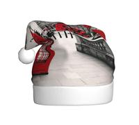 HKHLHLH Red Phone Booth London Street Printing Cappello di Natale ideale per Capodanno, cerimonie annuali, riunioni festive, accessori per feste