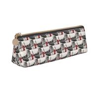 HKHLHLH Red Phone Booth London Street Printing Pupil Custodia in pelle con cerniera portapenne pratico astuccio per bambini per scuola ufficio, bianco, Taglia unica, Astuccio per trucchi