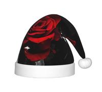 HKHLHLH Red Rose1 Cappello di Babbo Natale cantante, cappello di Natale per spettacoli teatrali ed eventi scolastici, cappello di compleanno cappello di Natale