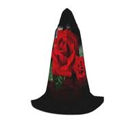 HKHLHLH Red Roses Witch Vampire Wizard Costume Capo con cappuccio per adolescenti ballo in maschera Halloween Party Cosplay
