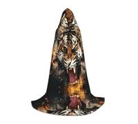 HKHLHLH Roaring Tiger Witch Vampiro Wizard Costume con cappuccio Mantello per adolescenti Masquerade Ball Halloween Party Cosplay