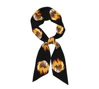 HKHLHLH Sciarpa di raso di baseball del fuoco per le donne sciarpa del collo sciarpa di raso per capelli cravatta borsa sciarpa per accessori per borsa