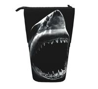 HKHLHLH Shark1 - Astuccio portapenne telescopico con supporto verticale, per cosmetici, per ragazze, ragazzi e studenti, Nero , Taglia unica, Organizer per borse
