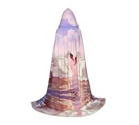 HKHLHLH Swan Heart Witch Vampire Wizard Costume Capo con cappuccio per adolescenti ballo in maschera Halloween Party Cosplay